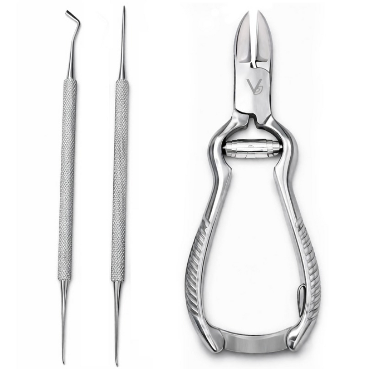 Toe Nail Nippers Heavy Duty Stainless Steel – Precision Podiatry Tool for Thick & Ingrown Toenails – Ergonomic Non-Slip Handle Professional Nail Cutter for Home & Salon Use | Durable, Sharp & Rust Resistant Grooming Instrument for Easy Trimming