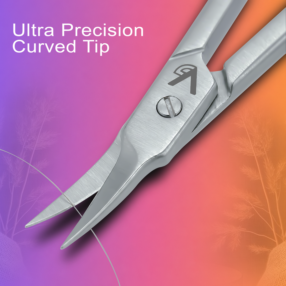 VIDA GOODS Pointed Curved Cuticle Scissors – Stainless Steel Nail & Eyebrow Scissors for Cuticles, Hangnails & Facial Hair – Precision Manicure Grooming Shears for Women & Men | Sharp, Rust-Resistant, Salon Quality Trimming Tool Professional Use